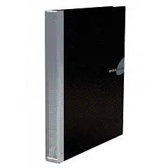 Папка на 4-х кольцах  EK WORK INSIDE черная, ламинированная, фото №1