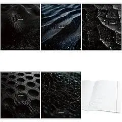 Тетрадь 96л КЛЕТКА "ЧЁРНЫЕ ТЕКСТУРЫ" софт-тач, фото №1