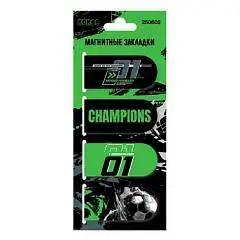 Закладка магнитная "Champions" 4шт 25*55мм, фото №1