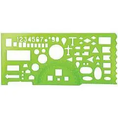 Линейка офицерская 20см, 65 элементов, отливная шкала, фото №1