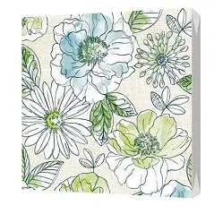 Салфетки BG "Цветы" Цветочная симфония 33*33, 3 сл, фото №1