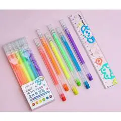 Набор ручек гелевых с 3D эффектом "NEON" 6цв, фото №1