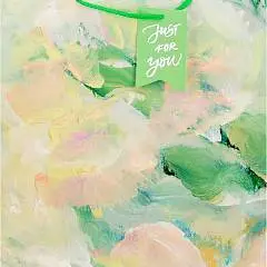 Сумка подарочная "Художество, зелёный"  мат.лам.и сереб.тисн. 31, фото №1