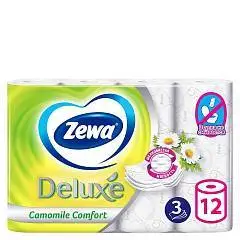 Туалетная бумага Zewa Deluxe Ромашка, 3 сл, 12 рул, фото №1