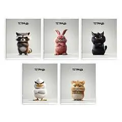 Тетрадь 48л КЛЕТКА "СЕРДИТЫЕ ЗВЕРИ" выб ТВИН лак, фото №1