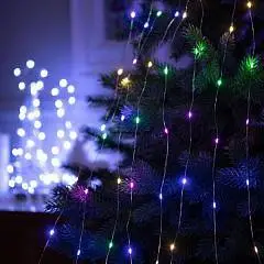 Гирлянда "Конский хвост" 8 нитей по 2 м, 160 LED, мульти, USB, фото №1