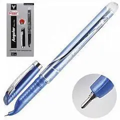 Ручка шар. Flair Angular 0,7мм, синяя, для левшей, изогнутый узел, фото №1