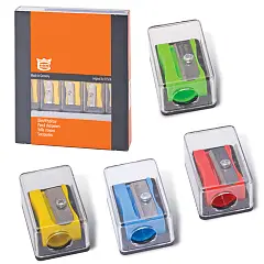 Точилка "Мини" с контейнером, 4 цв, в асс, фото №1