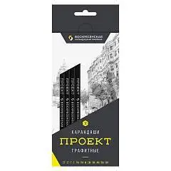 Набор чернографитных карандашей "Проект" 12шт, 6М-2Т, фото №1