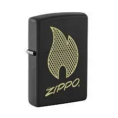 Зажигалка ZIPPO с покр Black Matt латунь/сталь черная, фото №1