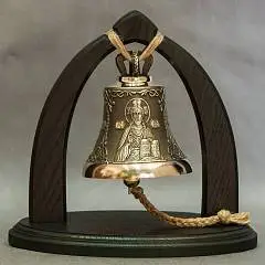 Колокол Три Лика на подставке бронза, фото №1