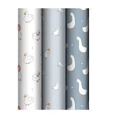 Бумага упаковочная "Goose set" 70*100см в рулоне, фото №1