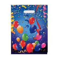 Пакет "Праздничные шары", полиэт, с выруб.руч, 30 х 40 см, 50 мк, фото №1