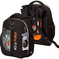 Ранец deVENTE Choice Wild Power 38x28x16см 950г 1отд черн, фото №1