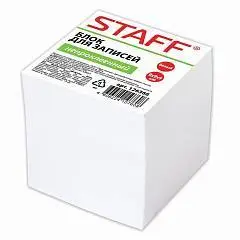 Блок для записи STAFF 9х9х9 белый 90-92%, фото №1