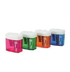 Точилка Deli "Cubic" 2 отв, ассорти, фото №1