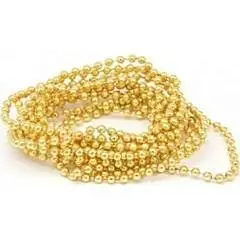 Бусы на ёлку Яркий праздник,  d 1 см, длина 1,8 м, золотистые, фото №1