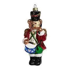 Украшение Медведь-барабанщик Гвардейского полка (стекло) 14,5 см, фото №1