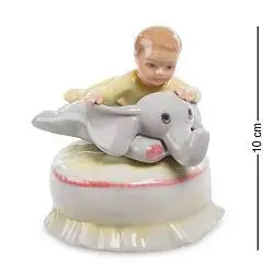 Муз карусель Малыш и Cлоненок 12см фарфор CMS-27/15, фото №1