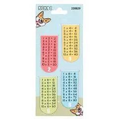 Закладка магнитная "Таблица умножения" 4шт 25*55, фото №1