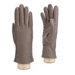 Перчатки жен. кожа/шерсть серые, фото №1