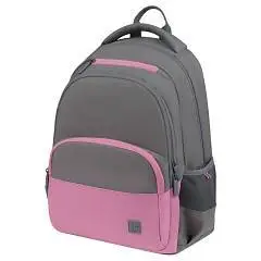 Рюкзак Berlingo U3 "Grey-pink" 41х30х13см, 2 отд, эргоном.спина, фото №1
