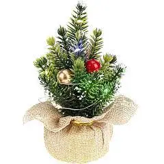 Декоративная ёлка с подсветкой  "Праздник" 18 см, фото №1