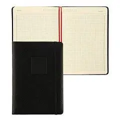 Ежедневник недат А5 "Note Book" КЛЕТКА, черный, фото №1