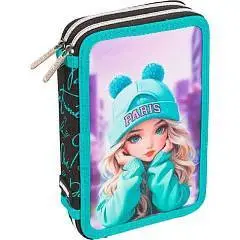 Пенал deVENTE Paris Girl 21х14х5,2см двухстворчатый, фото №1