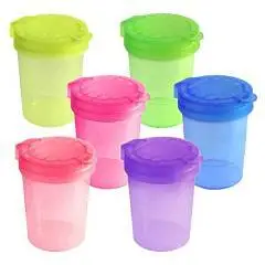 Стакан-непроливайка большой Гамма неон цвета с крышкой, фото №1