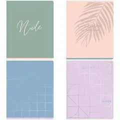 Тетрадь 80л КЛЕТКА "Nude", матовая лам, тиснение фольгой, фото №1