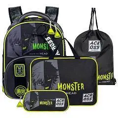 Ранец ACROSS 25-194-2, комплект: папка, мешок, пенал, брелок, фото №1