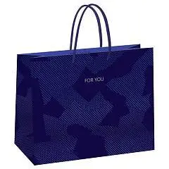 Сумка подарочная "Blue pattern" 32*26*12см, фото №1