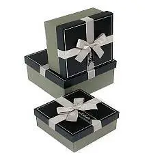 Коробка подарочная "Элеганс" black 19х19х9.5см 3-3, фото №1