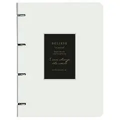Тетрадь на кольцах А4 120л "Believe", айвори рамка, фото №1