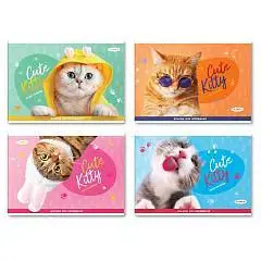 Альбом д/рисования 24л А4 скоба BG Cute Kitty, фото №1