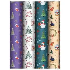 Бумага упаковочная НГ "Christmas present" 70*100см в рулоне, фото №1