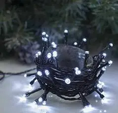 Гирлянда эл. LED-50-220V, 5м, темн.нить, 8р, белый, фото №1