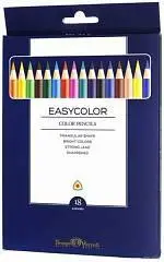 Карандаши цветные  18цв "EASYCOLOR" Котик в очках, фото №1