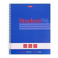 Тетрадь А4 96л кл "Студенту- Синяя " перфорация на отрыв на спир, фото №1