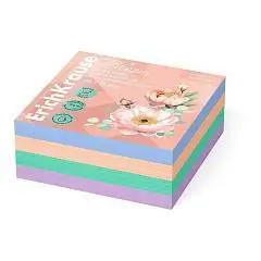 Блок самоклеящийся бумажный EK Pastel Bloom, 75х75 мм, 400л, микс, фото №1