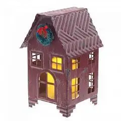Изделие декоративное с подсв. "Домик"L14,5 W14 H23 см, AAA 3 шт, фото №1