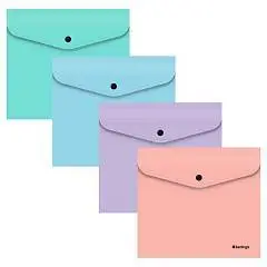 Папка на кнопке Berlingo "Instinct" А5+, 200мкм, ассорти, фото №1