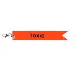 Брелок светоотражающий 18*3см Toxic КОКОС оранжевый, фото №1
