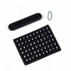 Брелок TORSO с номером телефона пластик черный, фото №1