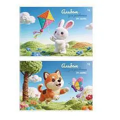 Альбом д/рис А4 24л скрепка BG "Теплые истории", фото №1