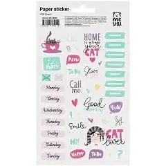 Наклейки д/ежедневников MESHU "Cat lover", 12*21см, фото №1