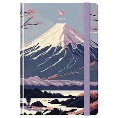 Ежедневник недат А5 "Горный пейзаж", матов лам, тиснение, на рез, фото №1