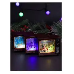 Подсвечник новогодний Новогоднее телевидение, 10*8.6*4.2 см, фото №1