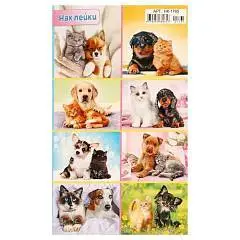 Наклейки "Котята и щенки" глиттер 16*9,7см, фото №1